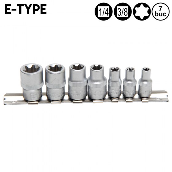 Torx E-Type  E6 - E16 - Tubulara 1/4